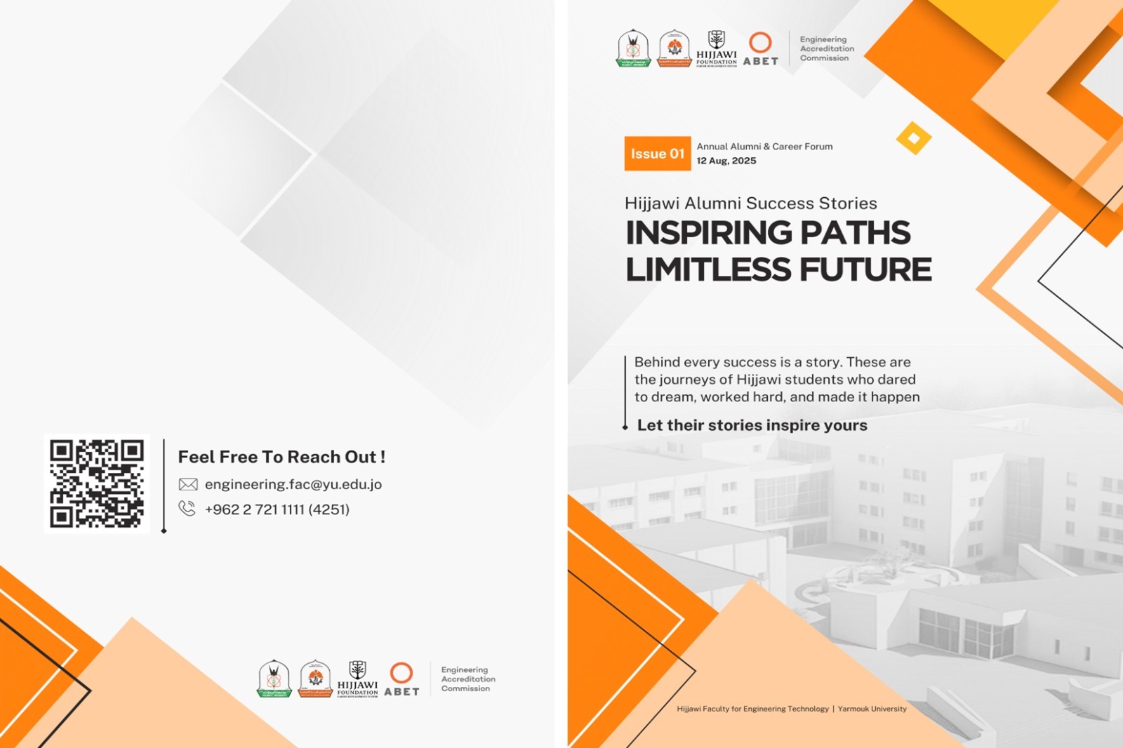 First Issue of Hijjawi Faculty Alumni Success Stories Booklet