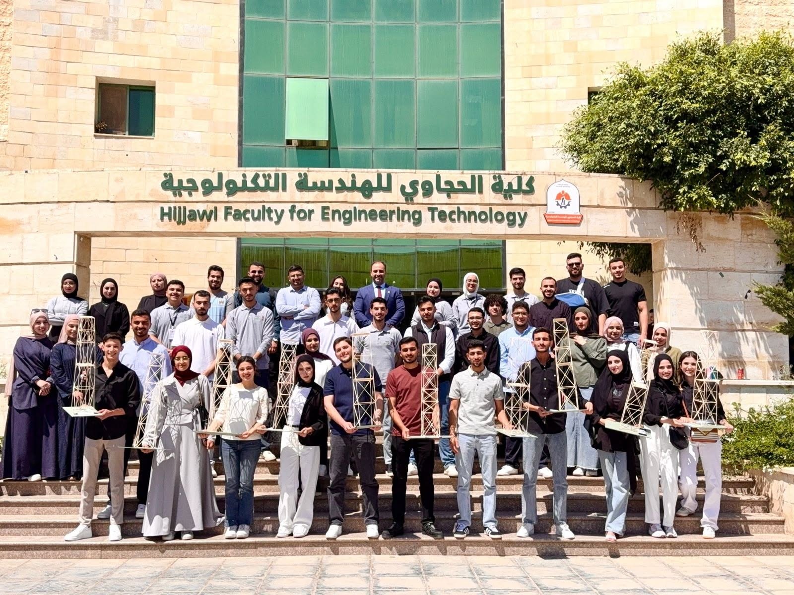 Yarmouk University hosts the first Seismic Stability Towers competition in the Kingdom
